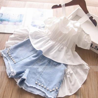 China New Amazon Shopping Websites Shop Eco-friendly Online Baby Clothing Sleeveless Short Sets for sale