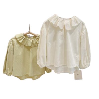 China Breathable High Quality Kids Boutique Clothes Baby Collar Top Kids Spring Shirt for sale