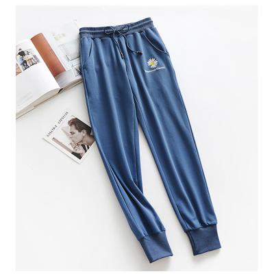 China wholesale high quality custom made oversized Anti-wrinkle girls stacked unisex loose tracksuit cotton tracksuit sweatpants for sale