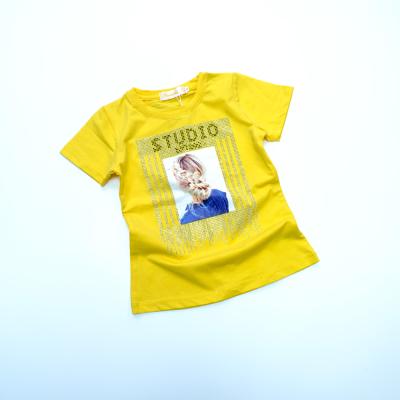 China Wholesale Oversized T-shirt Children's T-shirt Central Institute of Statistics Sale Children's Summer Culture Hot Korean Popular Babies Anti-Shrink T-shirt for sale