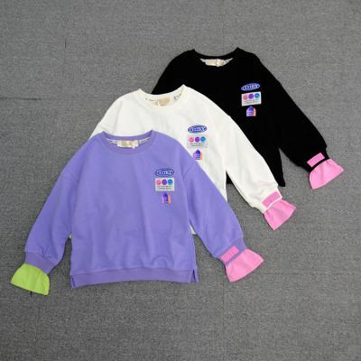 China Girls Cotton / Polyester Anti Shrink High Quality Custom Crewneck Kids Pullover Hoodies Sweatshirt for sale