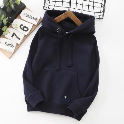 China Korean Fashionable Kids Long Sleeve Anti-Shrink Style Hoodies Sweatshirt Black Pullover Sweater for sale