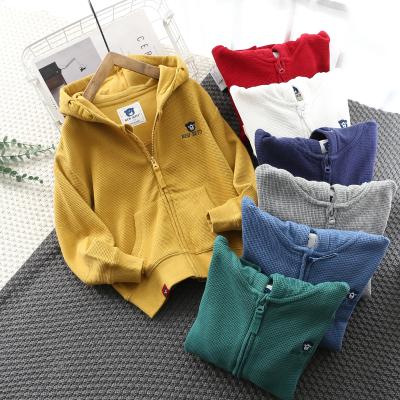 China Anti-Shrinkage Outwear Kids Full Sleeve Boys Cardigan Jacket Sweatshirt Teenage Child Soft Zipper Jacket for sale