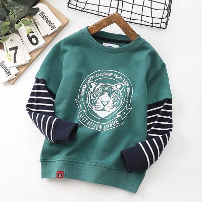 China Autumn 2021 selling new fashion children's graphic casual sports sweatshirt high quality warm anti-shrink pullover for sale