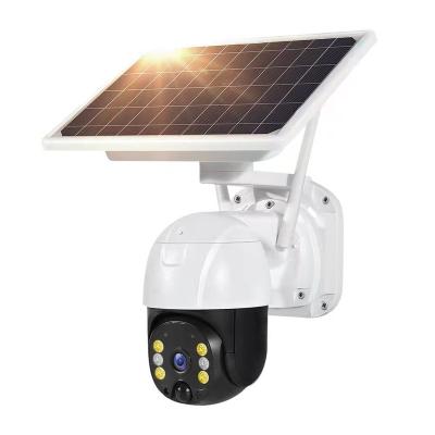 China Veekei 1080P siren solar panel camera wifi 4G Gsm IP camera security camera solar built-in full color outdoor video surveillance night vision for sale