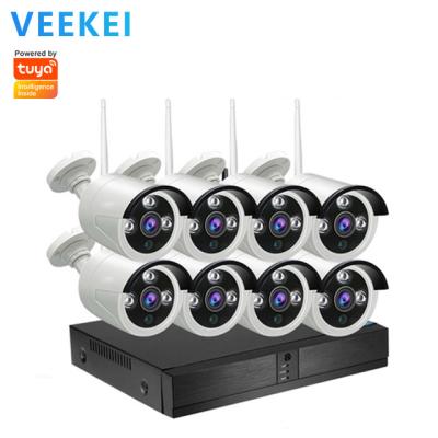 China NIGHT VISION veekei cctv security camera wifi outdoor home surveillance system with nvr 1080p 4ch 8ch wireless outdoor waterproof camera for sale