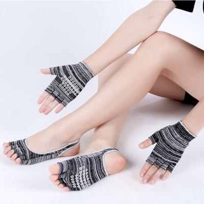 China QUICK DRY Custom Design Fashion Cotton Soft Five Toes Open Toe Woman Yoga Socks for sale