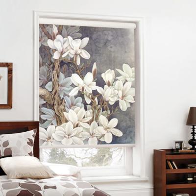 China Fancy UV Protection Flowers Roll Up Printed Jacquard Window Roller Shades for sale