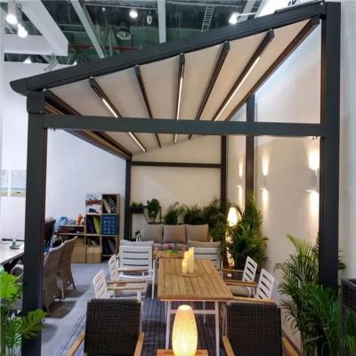 China Easily Assembled Electric Pergola Awning Patio Motorized Retractable Awning Roof for sale