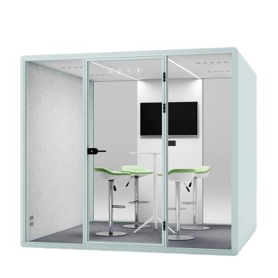 China (Other) Adjustable Modern Public Acoustic Mobile Soundproof Silent Booth Phone Booth Soundproof Booth For Airport for sale