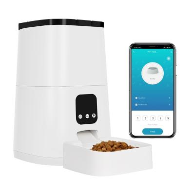 China Cat Dog Food Bowl APP Wifi Remote Control Auto Chip Hot Selling Smart Pet Automatic Feeder for sale