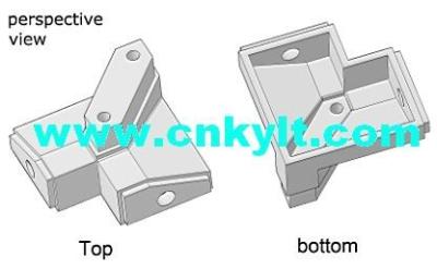 China Zamak (cinc), conector de aluminio de los tubos para el almacenamiento/el estante del amontonamiento (estante de las mercancías) en venta