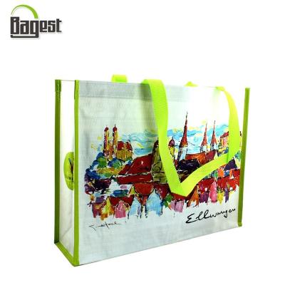 China Handled Strong140 gsm PP Nonwoven Tote Bag With CMYK Laminated Printing for sale