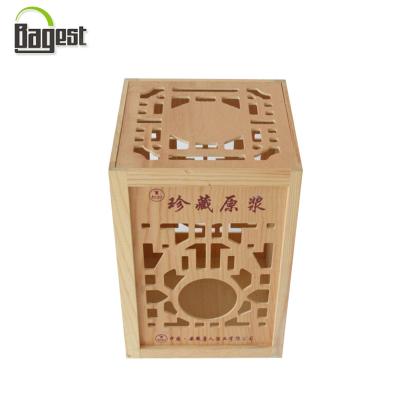 China China Different Shapes Shape Laser Engraved Hollow Wooden Boxes for sale