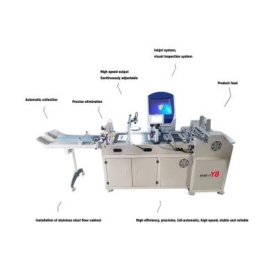 China Packing Bag Feeding By Full Automatic Inkjet Printing Visual Paginations Inspection Rubbing Paginations Machine for sale