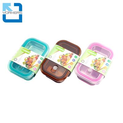 China Latest Desktop Layered Visible Stainless Steel Bento Metal Lunch Box Freshness Preservation Air Type for sale