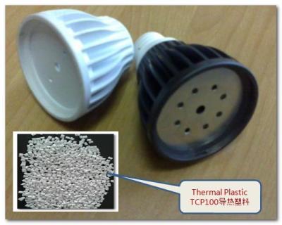 China Elektrische Isolierung WEISS-thermisch leitfähiger PLASTIKlampen-Schale PA6 2.5W/mK, 1.65g/cm3, Temperatur 150℃WITH RoHs/UL zu verkaufen