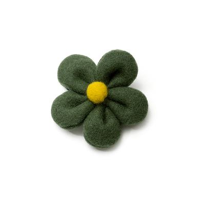 China Cute Ethnic Fashion Wool Felt Large Flower Plush Hair Ring Sweet And Versatile Japanese Girls Hairpin Jewelry for sale