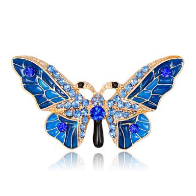 China Hip Hop All-match Enamel Jewelry Fashion Alloy Drip Butterfly Brooch New Europe and America Brooches In Stock for sale