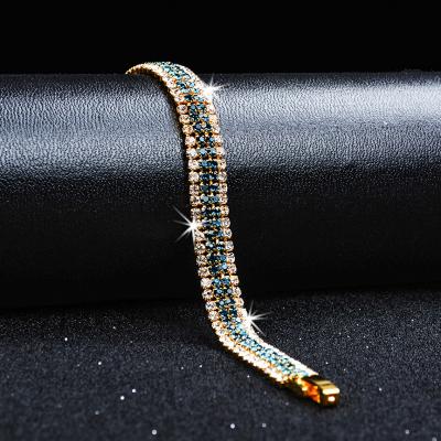 China New Product FASHIONABLE Roman Crystal Bracelet Female Gold Simple Luxury Exquisite Full Diamond Bracelet Wholesale for sale