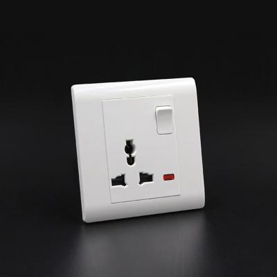 China Residential / Multi-Purpose Classic White PC Wall Switch Factory OEM OEM Plastic Socket 86mm for sale