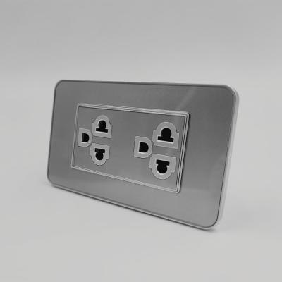 China Hot Sale Thailand USA Gray Acrylic Wall Outlet Plug Modular Switch Socket for sale