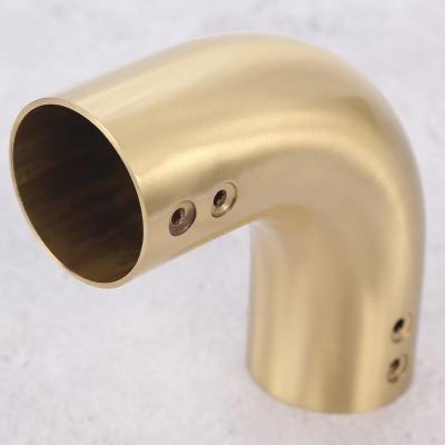 China New Nordic Modern Light Luxury Right Angle Copper Arc Fittings Chinese Furniture Bedside Elbow Sofa Armrest Elbow Copper Sleeve for sale