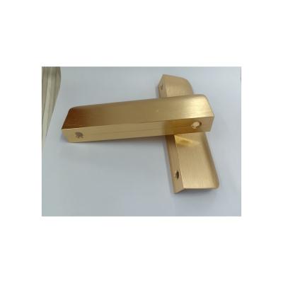 China Modern Simple Invisible Luxury Gold Cabinet Door Sterilization Wardrobe Handle No Hole Handle for sale