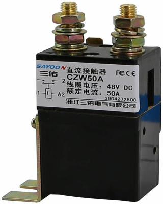 China SAYOON 50A DC contactor, DC power solenoid contactor for golf carts, SW60 CZW50A contactor for sale