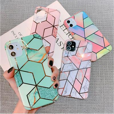 China TPU+PC For iPhone 13 Pro Back Case Plating Soft TPU IMD Cover Luxury Marble Case For iPhone 13 Pro Mini Max for sale