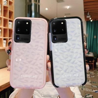 China TPU+PC Double Layers Diamond Pattern Shockproof Case For Samsung S22 Ultra Thicken Soft Dual Colors TPU Cover For Samsung S22 Plus for sale