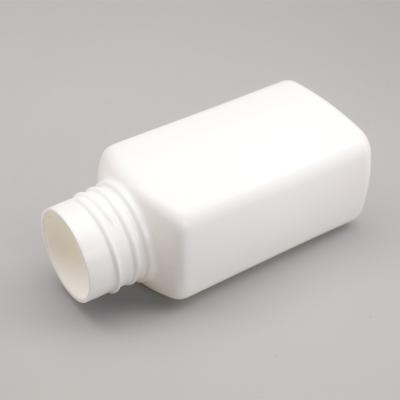 China Healthy White Medical Medicine Bottle Plastic Vitamin Pill Capsule Empty Bottle With Cap for sale