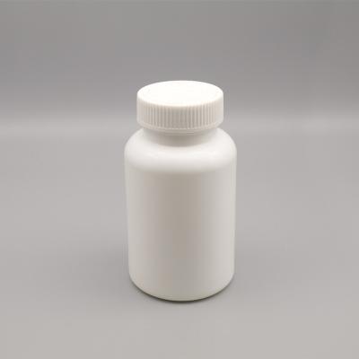 China 250ML Recyclable Plastic Capsules Bottle Round Shape Design , White HDPE Small Plastic Pill Medicine Bottle for sale