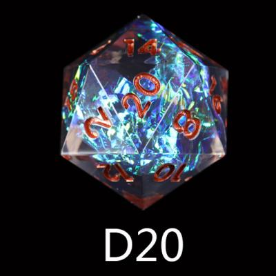 China Polyhedral Dies Set 7pcs Polyhedral Custom Logo RPG Dungeons and Dragons D&D DND Resin Cutting Edge Sides Dies for sale