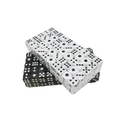 China Eco-Freindly Wholesale 14mm White Backgammon Precision Dice Bulk Black Dice Playing Dice for sale