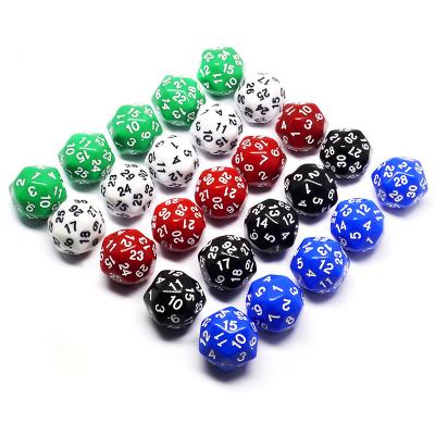 China New Single Acrylic 30 Sided Dies Bulk CUSTOM MTG Polyhedral Set D30 25 Mm Die Set Dice for sale