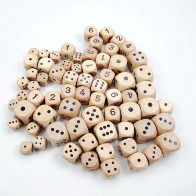 China Nontoxic. Wholesale Cheapest Popular Wooden Dies Eco - Friendly Wooden Dies Manufacturers Custom Blank 6 Sided Wooden Dies With Number for sale