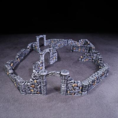 China Popular 3D Printed Miniature RPG Castle Wall Scenery and Wargame Terrain for DND Miniatures for sale