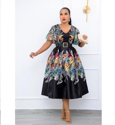 China Plus Size Women's Viable 3D Floral Short Sleeve Dress Women Dress Boutique Clothing Dresses for sale