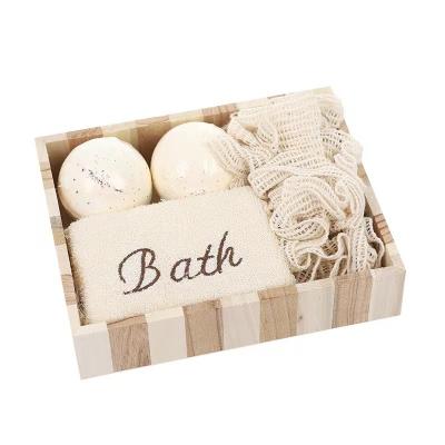 China Wholesale Foldable Spa Set Box Bath Body Care Gift Set Luxury Spa Kit Pumice Stone Bath Set Gift for sale