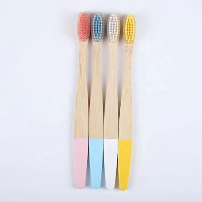 China Low MOQ Disposable 100% Custom Logo Eco-friendly Biodegradable Disposable Toothbrush For Kids Toothbrush for sale