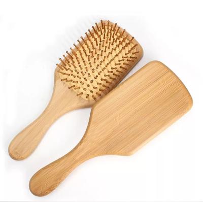 China Hot Selling Eco-friendly 100% Biodegradable Disposable Bamboo Hair Brush Custom Logo Bamboo Hair Brush Set For Women for sale