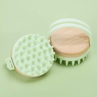 China Custom Logo Silicone Celliute Massage Brush Disposable Silicone Scalp Massage Brush For Bath Shower for sale