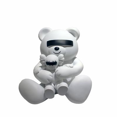 China Global Nordic modern living room creative bear holding classic ornaments home room painted soft decorations for sale