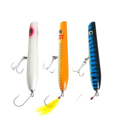 China Hotsale 60g Seasky Wood Fishing Pencil Wood Snap Lure Artificial BaitSocean Wooden Groundbait Tackle For Striped Bass Tuna Fishing for sale