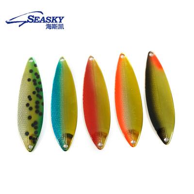 China Hot Sale 15.5g Seasky Brass Factory Saltwater Spoon Bait Freshwater Outdoor Hard Lure for sale