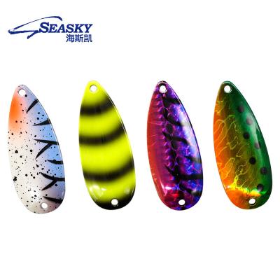 China Fishing Lure Spoon Seasky Multicolor Flash Lures Big Game 11g 58mm Metal Bait Metal Bait Iron Spoon Colorful Factory Freshwater Fishing Freshwater OEM for sale