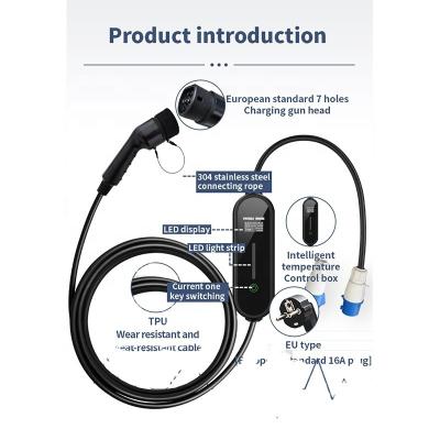 China Portable Hot Sale 7kW 32A EV Portable Car Charger EV Charger for sale