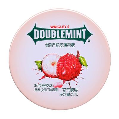 China Mint Crunchy Sugar Free And Fruity Flavor Center Filled Chewing Gum Crispy Lychee Flavor 25g for sale