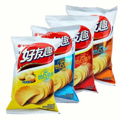 China Low Price Full Size Saled Puffed Snack Potato Chips Steak Flavor Kimchi Flavor 45g for sale